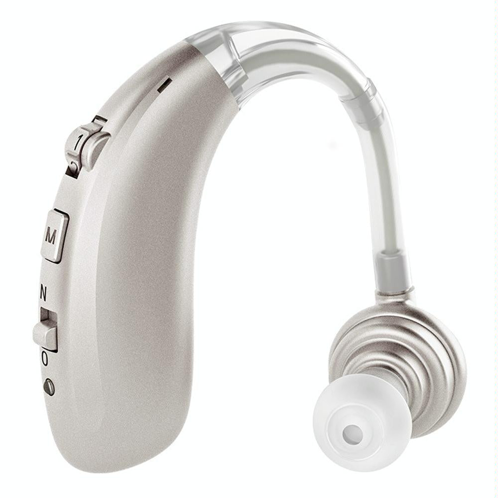 Earhook Hearing Aid With Usb Charging Noise Reduction - Black