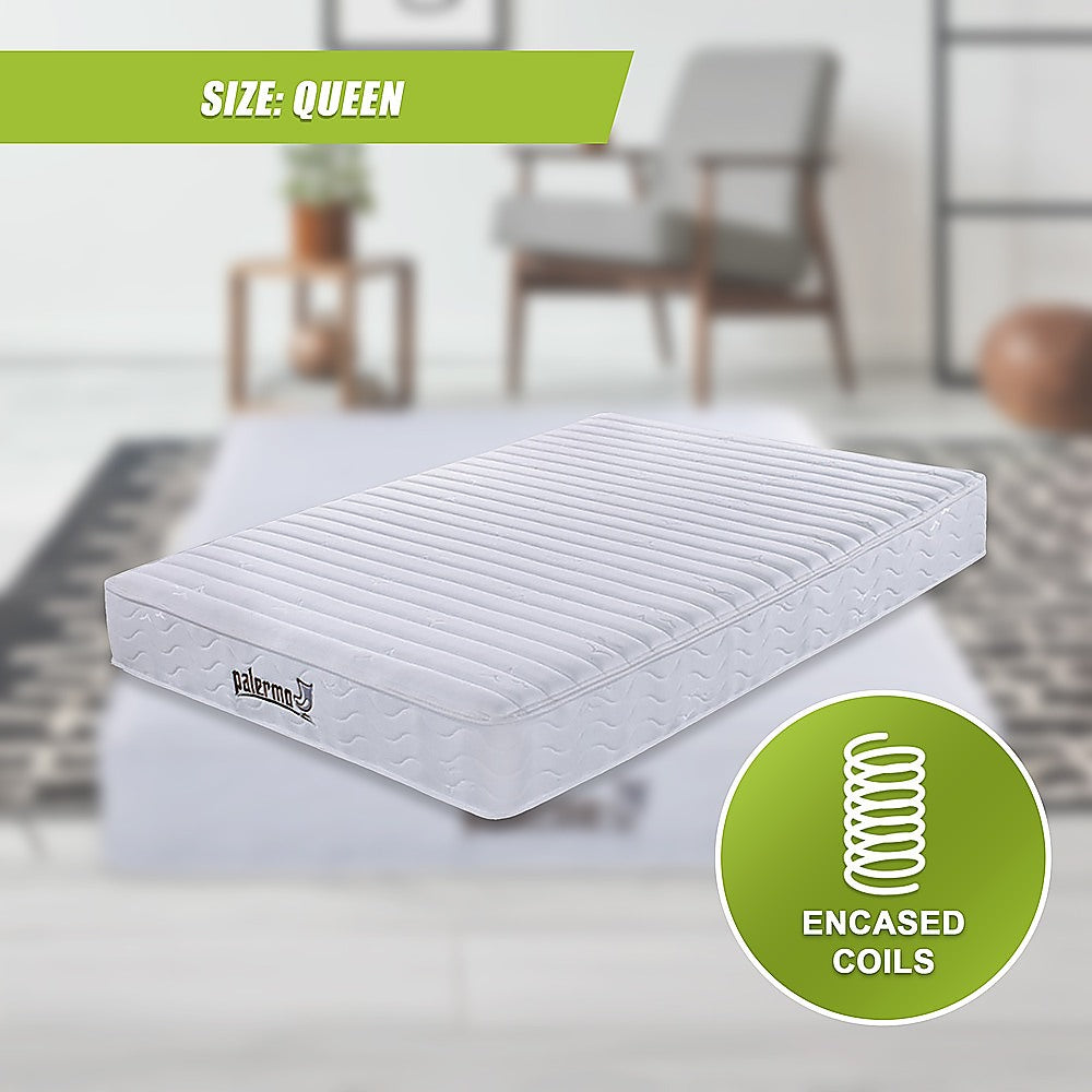 Contour Encased Coil Queen Mattress – Hybrid Support with CertiPUR-US® Certified Foam Comfort Layers