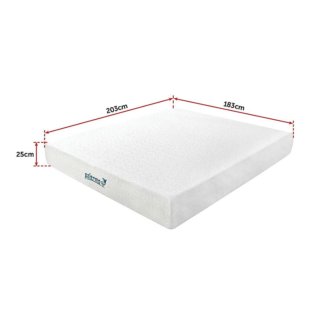 King 25cm Gel Memory Foam Mattress – Dual-Layered Comfort with CertiPUR-US® Certified Foam
