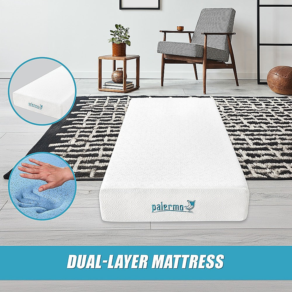 Single 25cm Gel Memory Foam Mattress – Dual-Layered Comfort with CertiPUR-US® Certified Foam