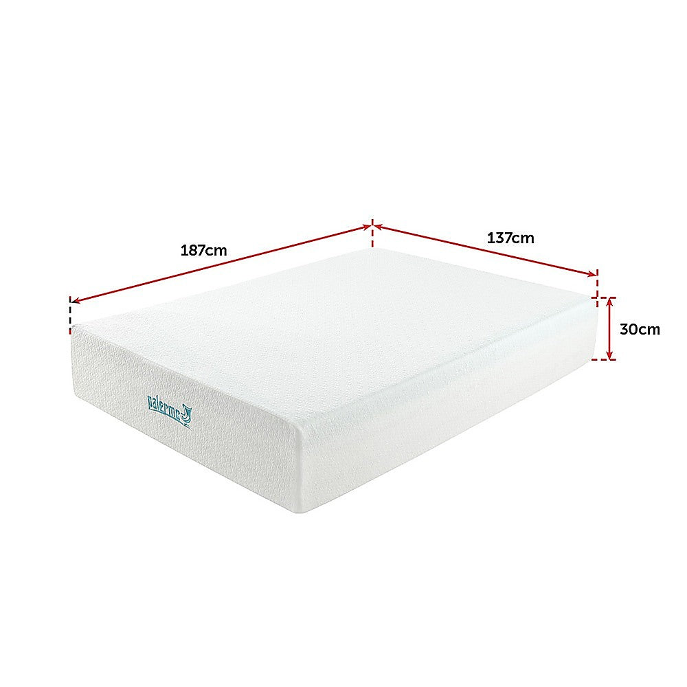 Double 30cm Green Tea Memory Foam Mattress – Cooling Comfort with CertiPUR-US® Certified Foam