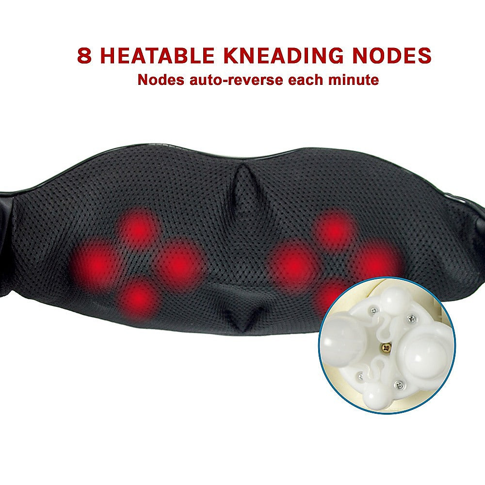 Shiatsu Neck & Back Massager with Heat – Deep Kneading Massage Pillow for Shoulders