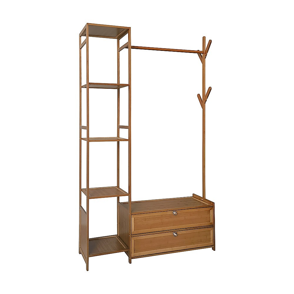 165x100cm Clothes Rack Stand Storage Shelves Modern Coat Tree