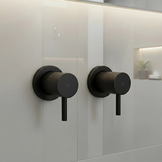 Bathroom Shower Bath Hot and Cold Mixer WATERMARK Certified in Black