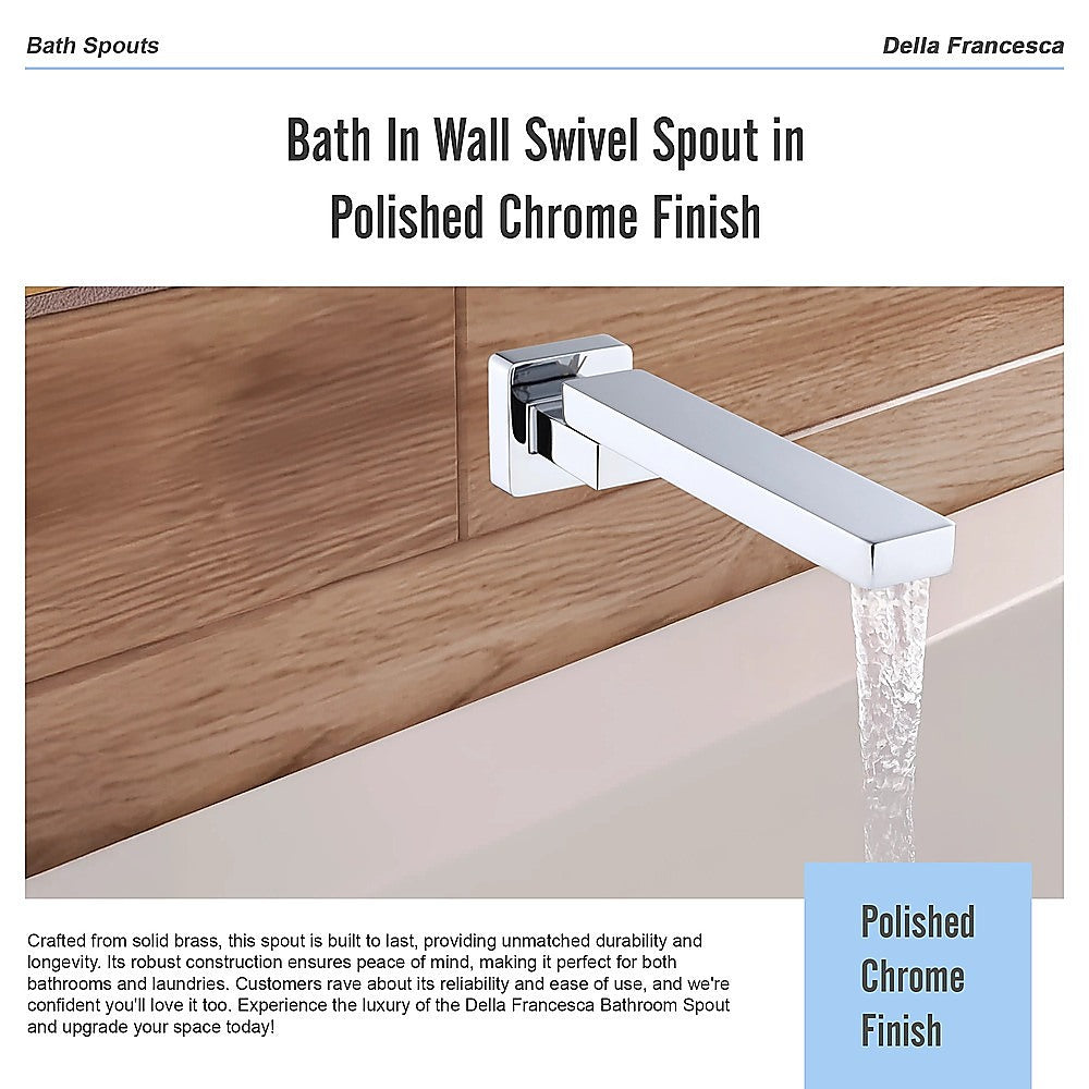 Bath In Wall Swivel Spout in Polished Chrome Finish