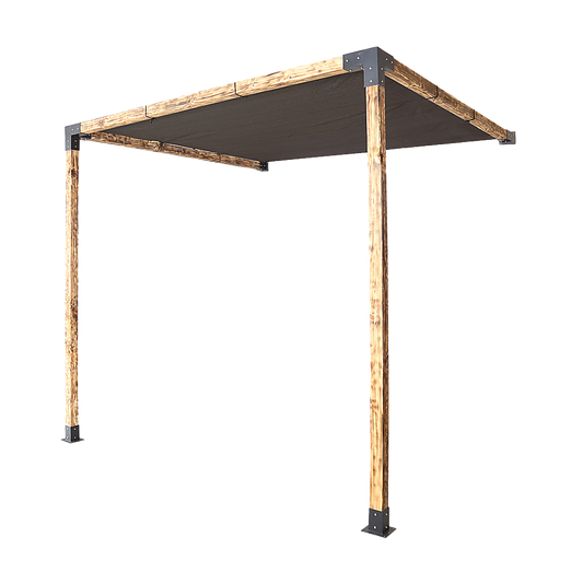 Roof Pergola Gazebo Shed Matte Black Steel Brackets and Black Screen DIY Kits