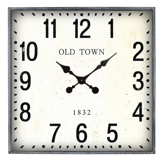 Square Iron Wall Clock 68cm