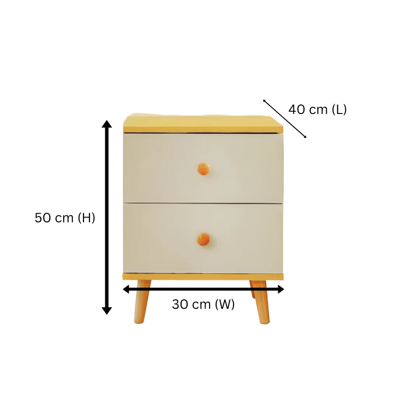 NNECN 5 Layer White Drawer Chest Storage with Bedside Table