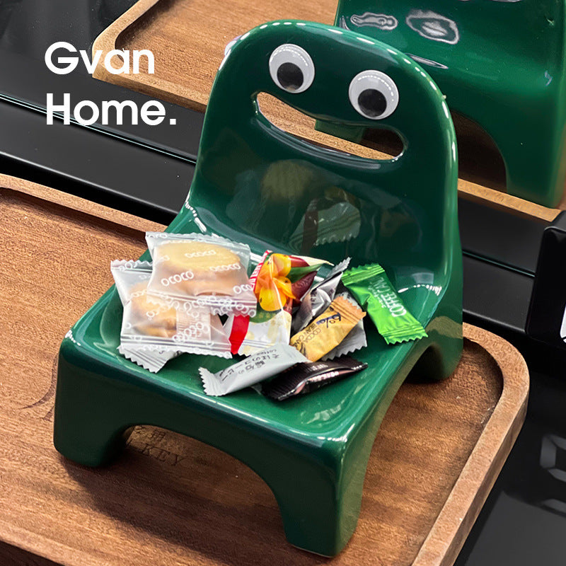 Artisan Medium-High Fired Ceramic Serving Tray - Handcrafted Home Decor Piece(green)