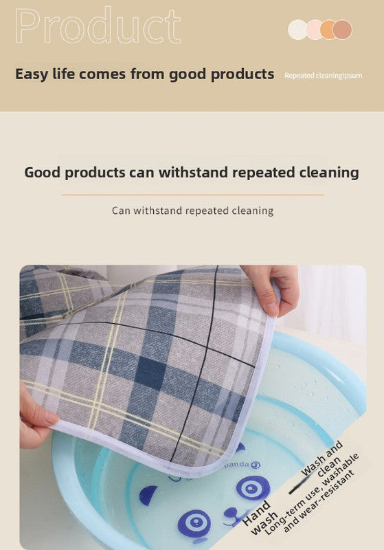 Washable Incontinence Bed Pad 180x200cm Reusable Waterproof Mattress Protector with Non-Slip Backing 4-Layer Absorbent Underpad for Elderly and Adults Smoky gray