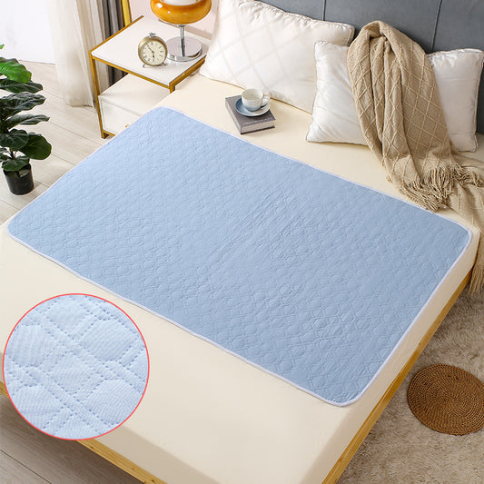 Washable Incontinence Bed Pad 180x200cm Reusable Waterproof Mattress Protector with Non-Slip Backing 4-Layer Absorbent Underpad for Elderly and Adults Medium blue