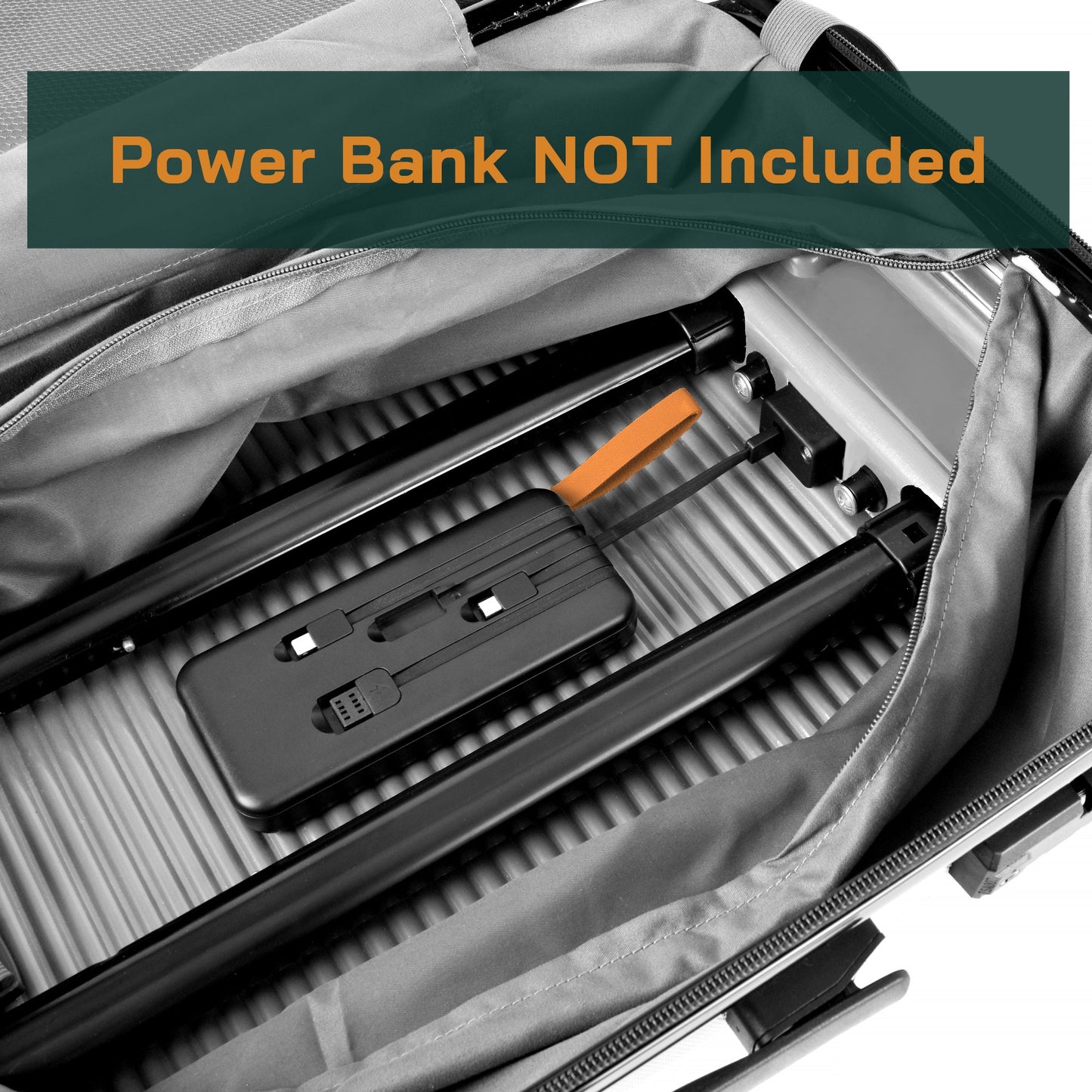 3-Piece Digital Luggage Set (20″/24″/28″) with Weighing Scale & USB Charging – Black