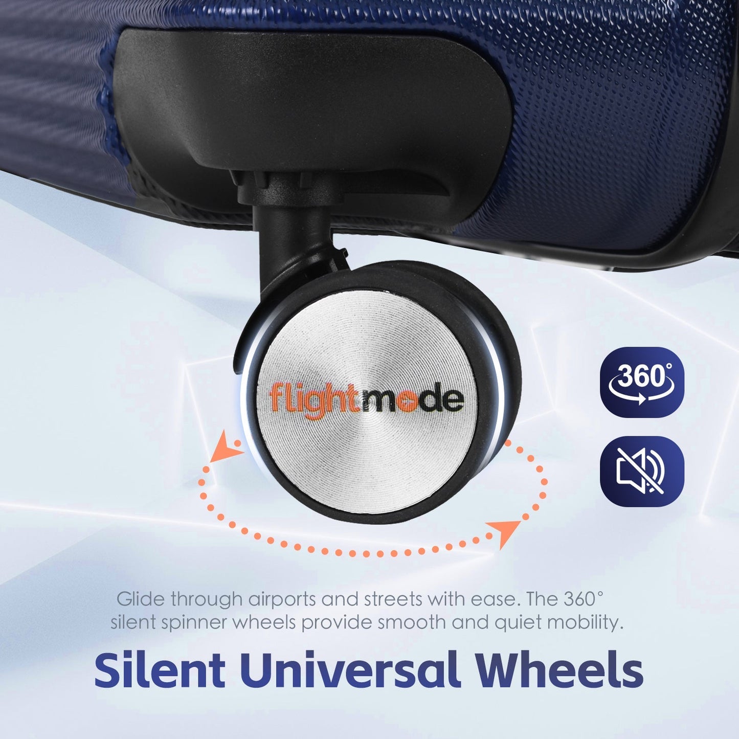 3 pcs 20"/24"/28" Digital Weighing Scale and USB Charging Port Lightweight Luggage Suitcase Blue