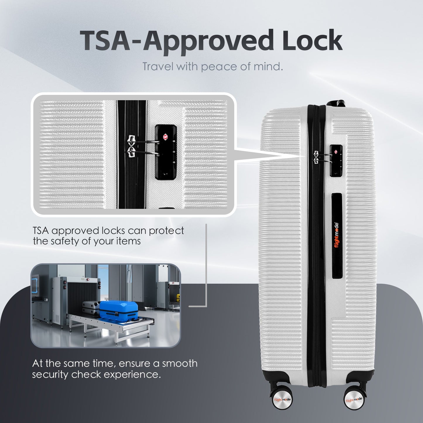 28" Digital Weighing Scale and USB Charging Port Lightweight Luggage Suitcase Silver