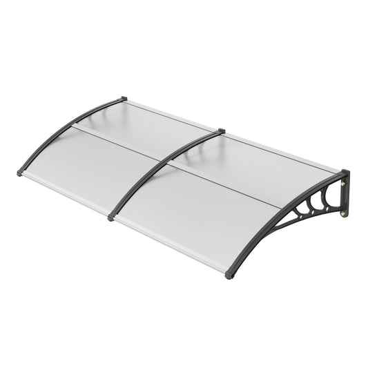 VEVOR Window Door Awning Canopy 965 x 1987 mm, UPF 50+ Polycarbonate Entry Door Outdoor Window Awning Exterior, Front Door Overhang Awning for Sun Shutter, UV, Rain, Snow Protection, Hollow Sheet