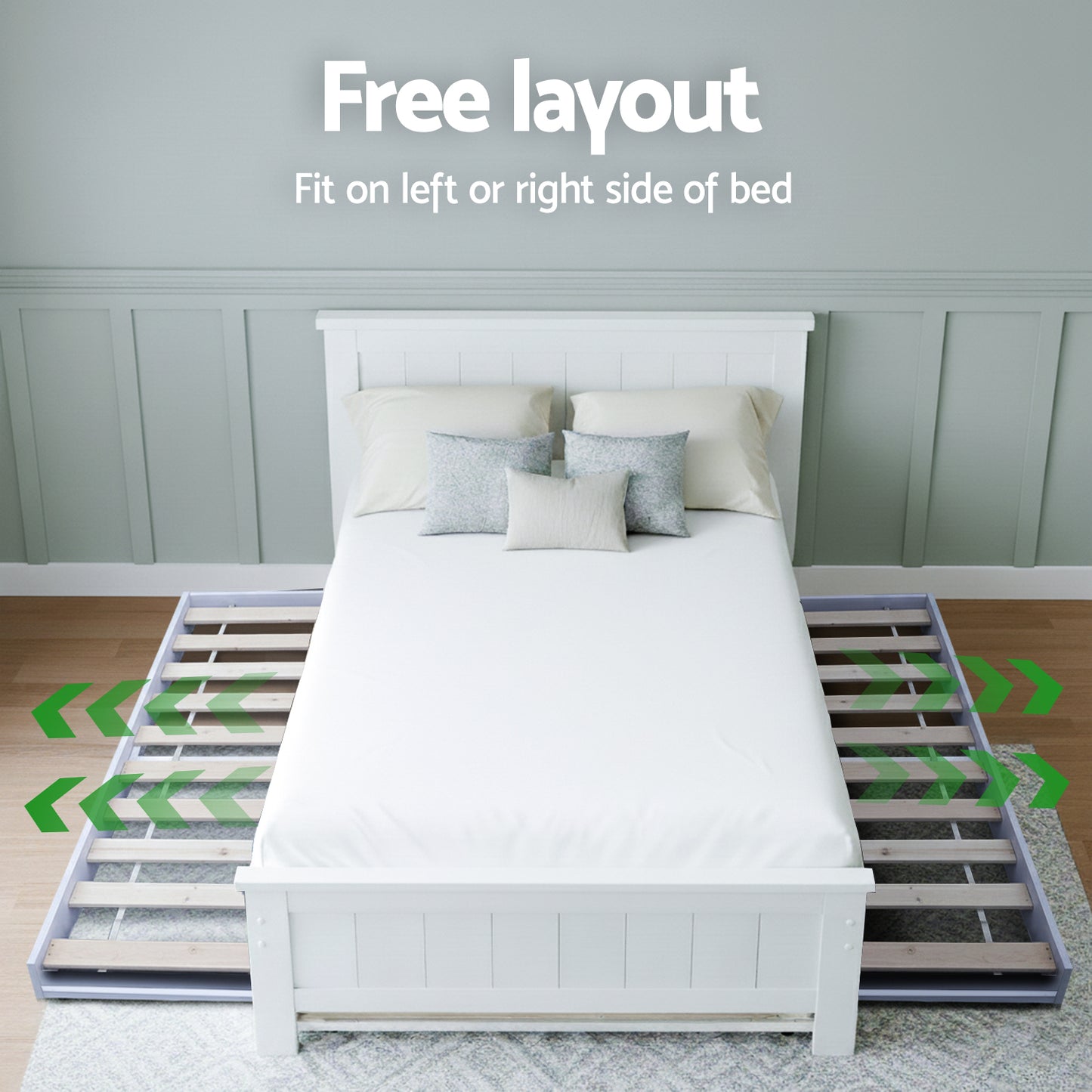 Artiss King Single Bed Frame and Bedside Table