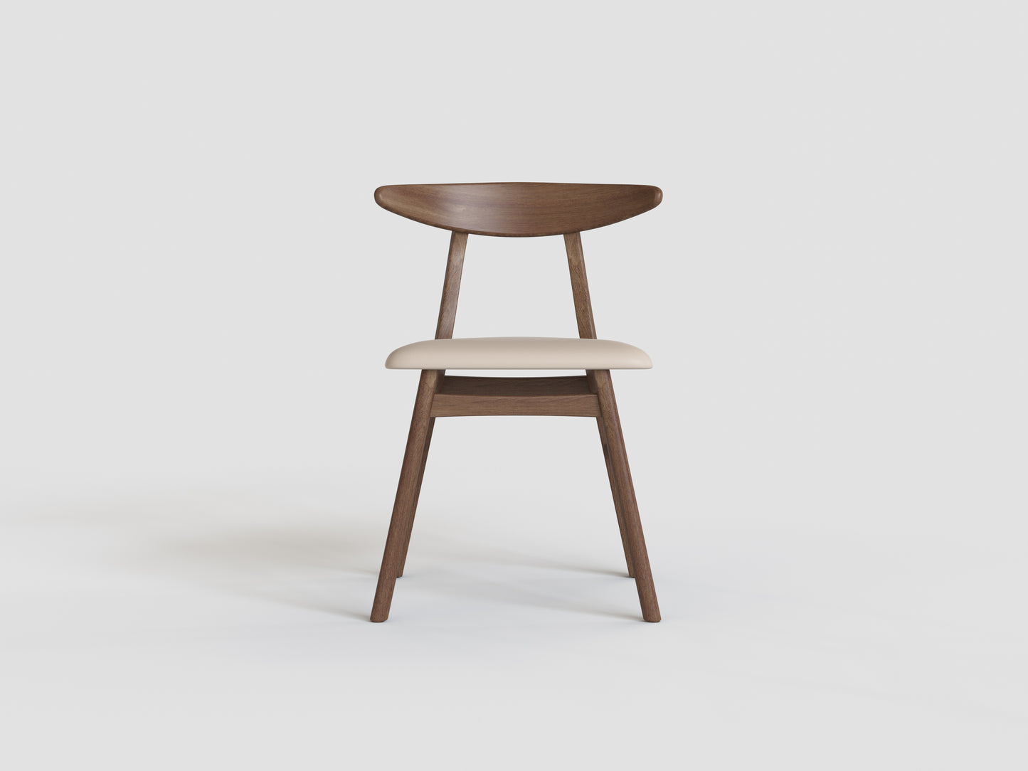 Windsor Walnut Dining Chair With Beige Seat (Set of 2)