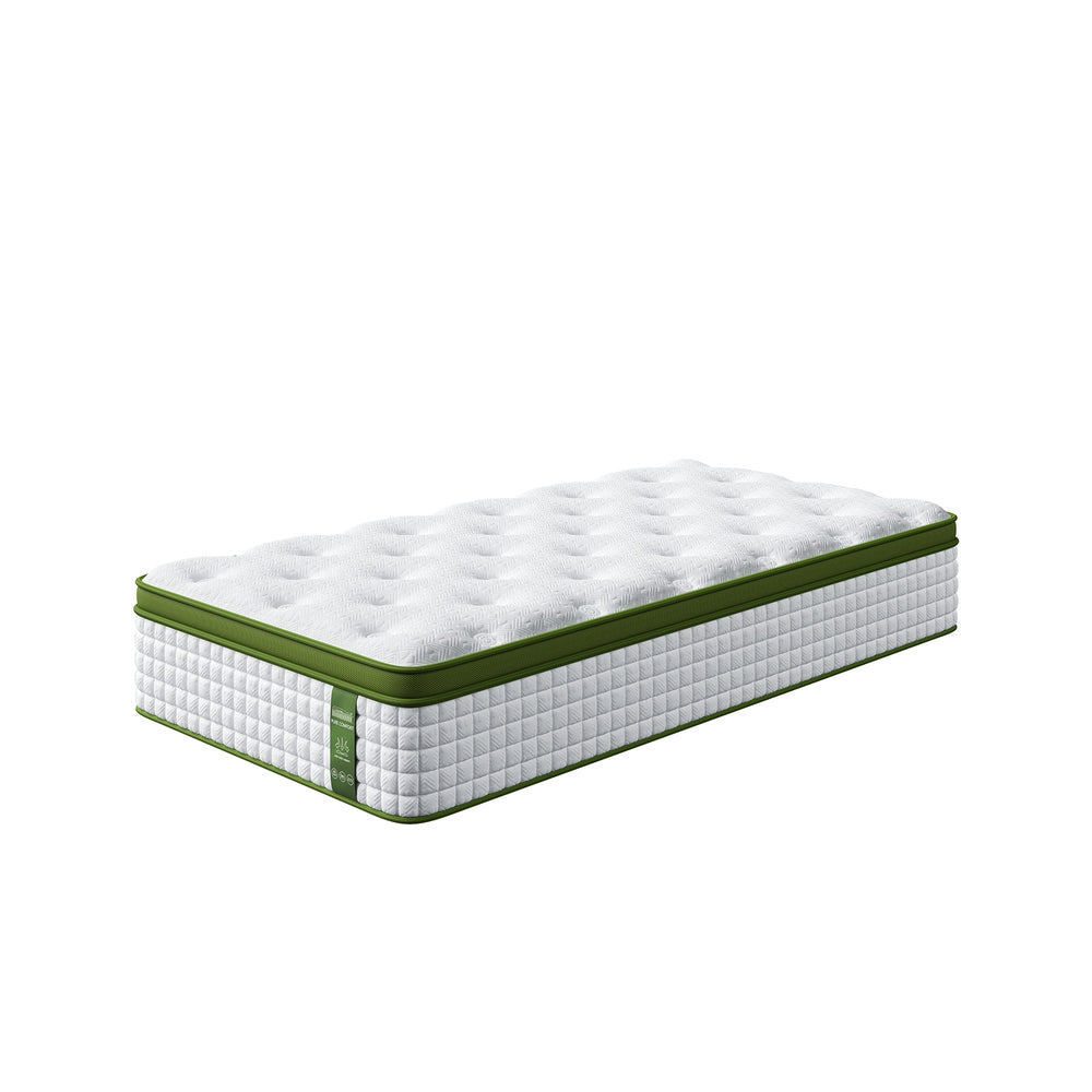 BedStory 34cm King Single Latex Hybrid Mattress Medium Firm - 5 Zone Pocket Spring Bed for Pressure Relief Motion Isolation