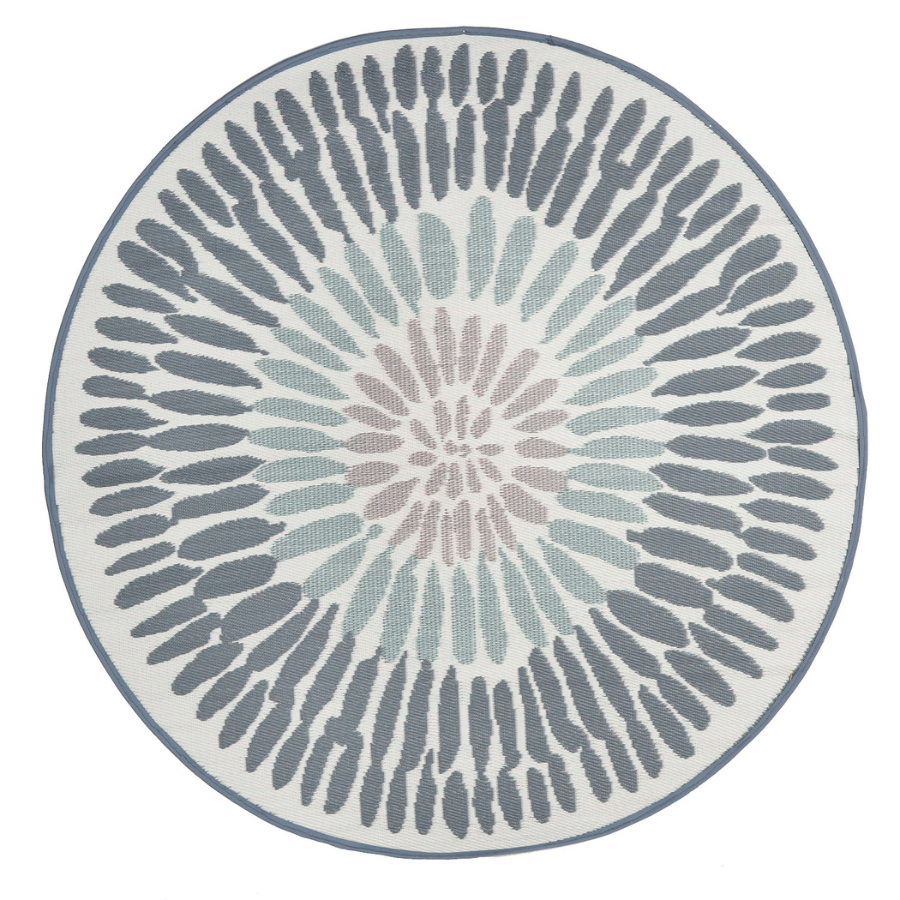 Azores Recycled Plastic Large Round Outdoor Rug