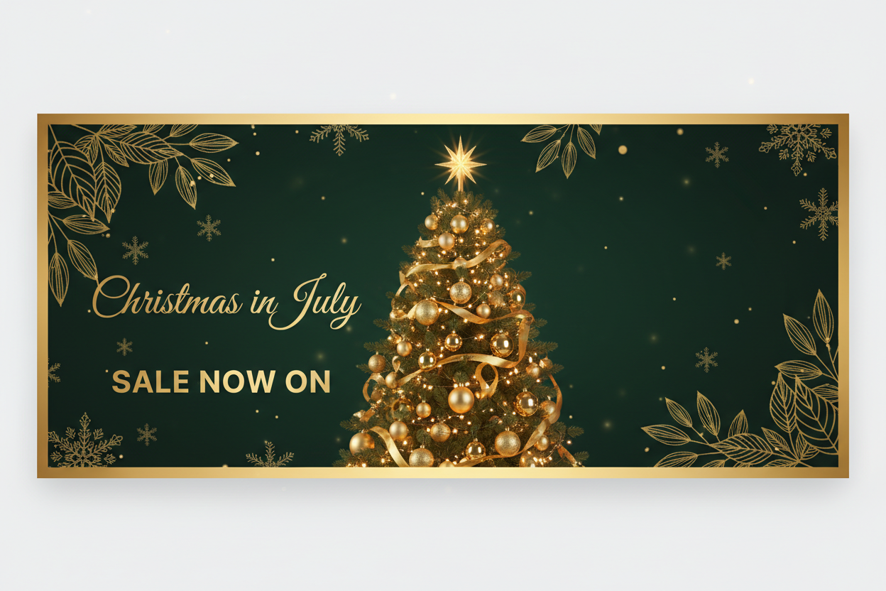 Christmas in July – Forest Green & Gold