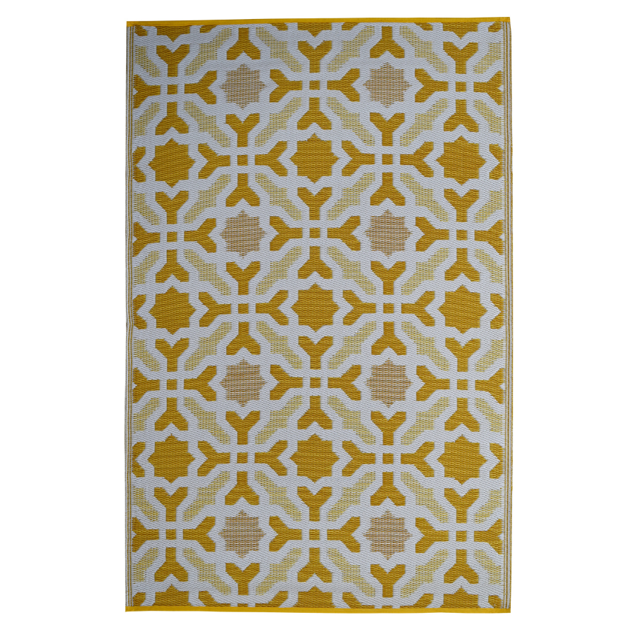 Seville Yellow Recycled Plastic Large Outdoor Rug