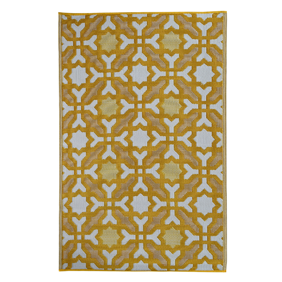 Seville Yellow Recycled Plastic Large Outdoor Rug