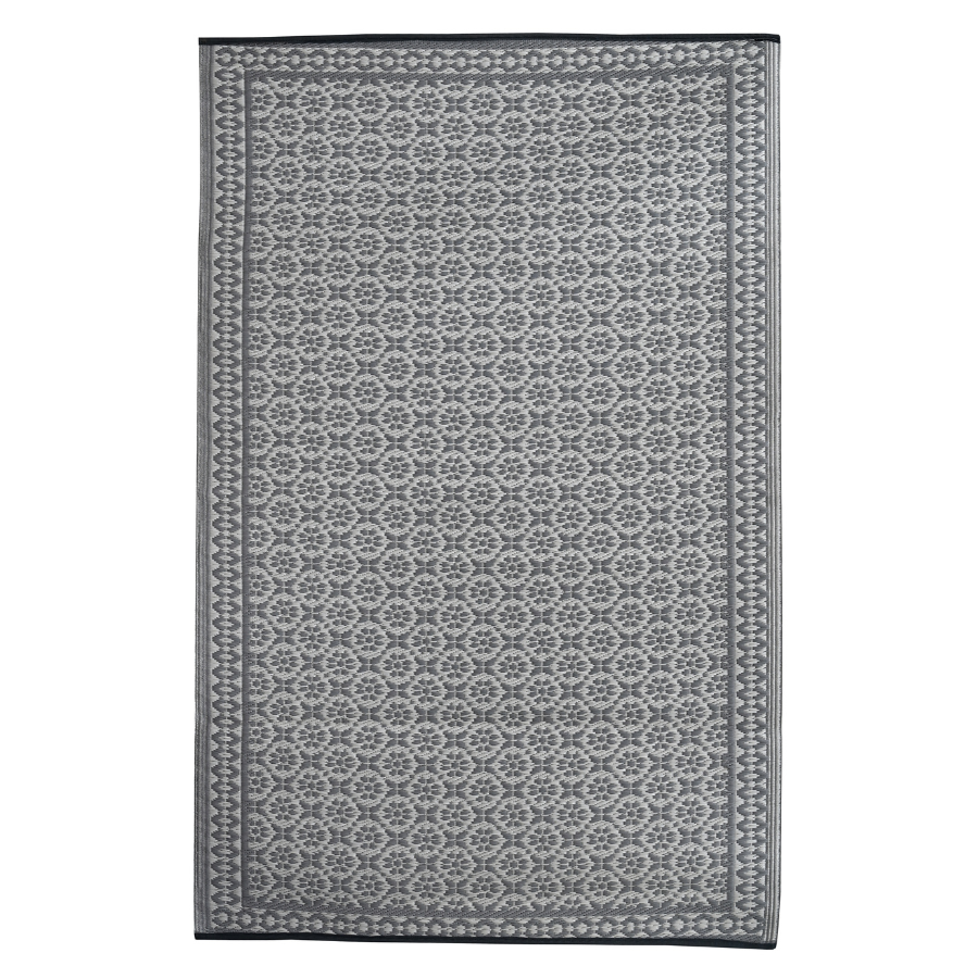 Ronda Grey Recycled Plastic Outdoor Rug