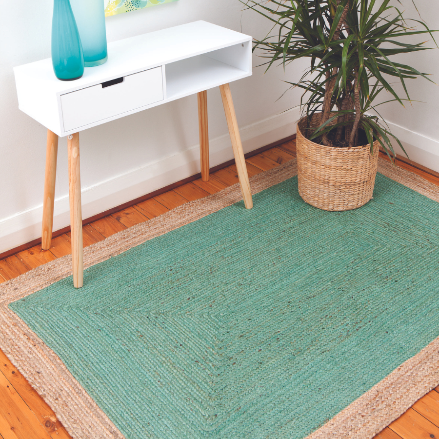 Phoenix Sea Green Jute Rug