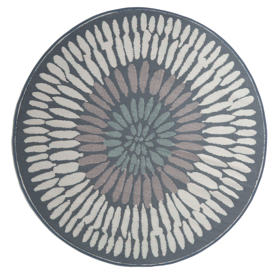 Azores Recycled Plastic Large Round Outdoor Rug