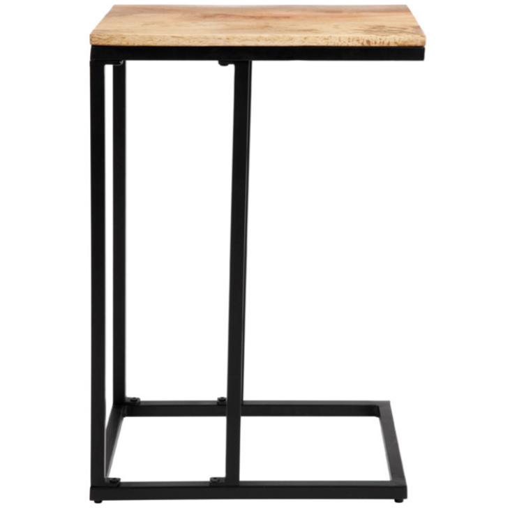 Bhumi C-Shaped Mango Wood Side Table